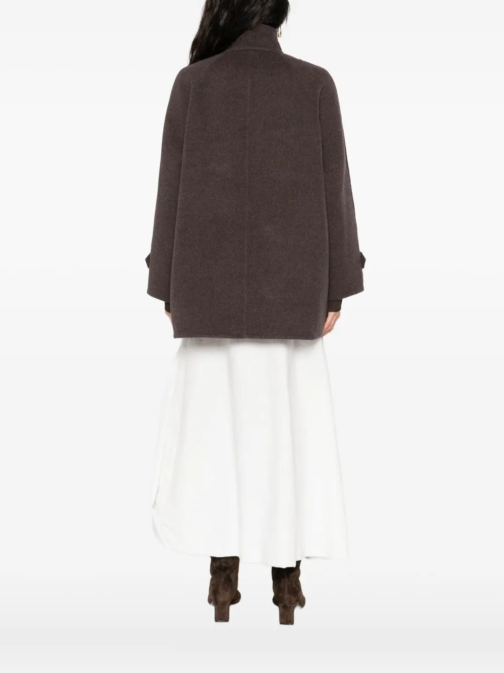 double-breasted buttoned coat