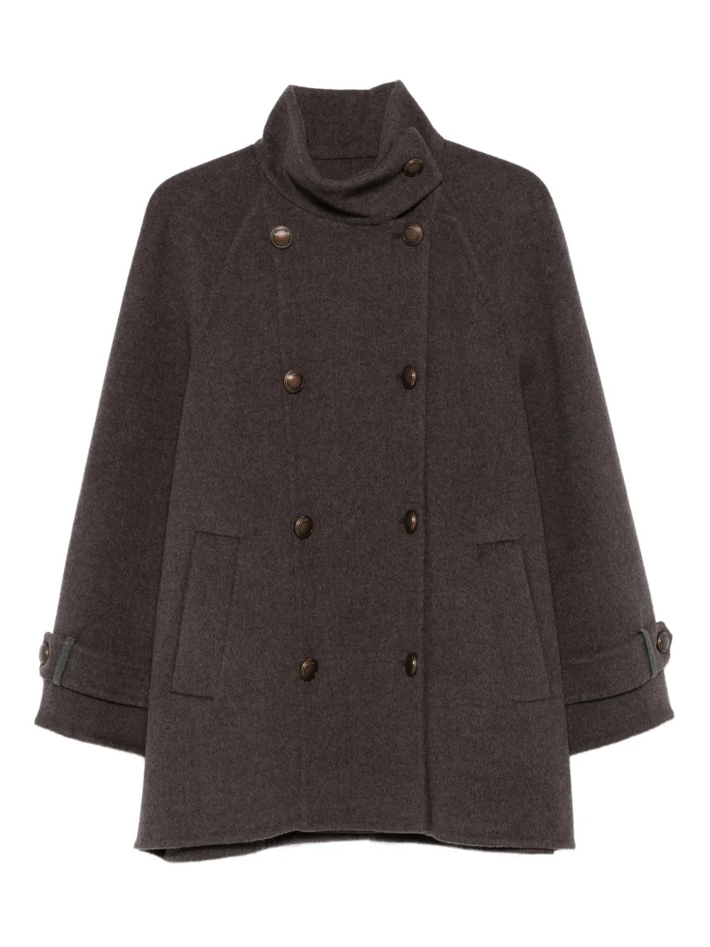 double-breasted buttoned coat