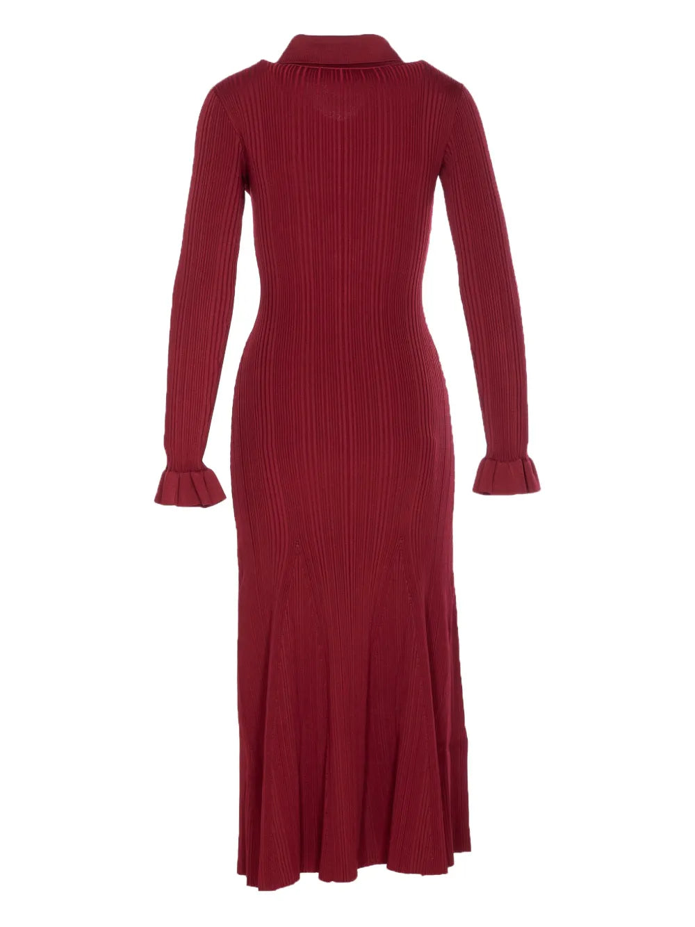 ribbed button-front dress