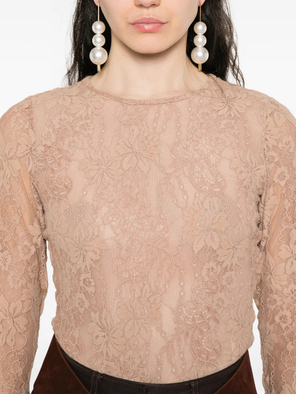 floral-lace bodysuit