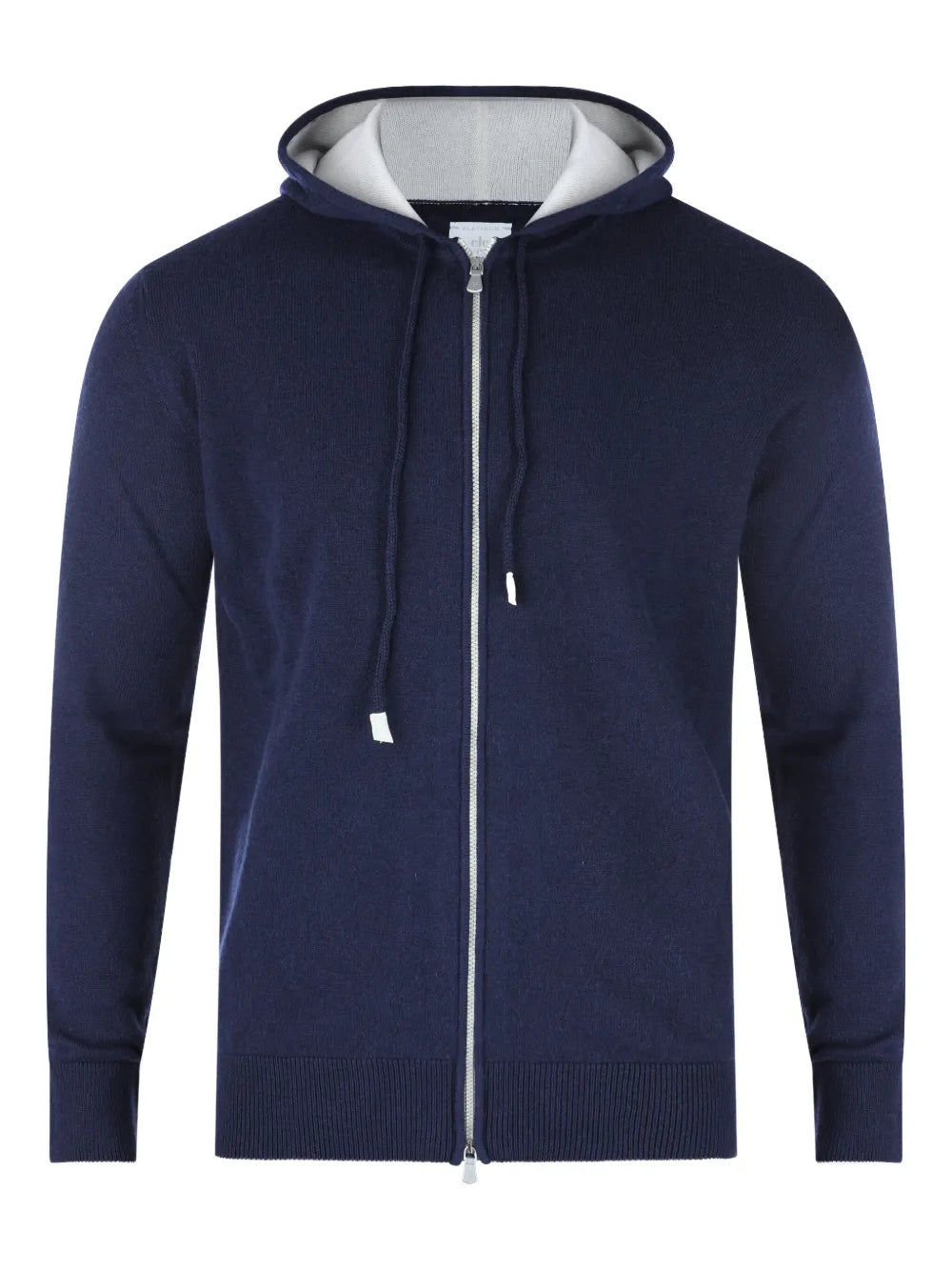 sudadera con capucha y cremallera de cachemir