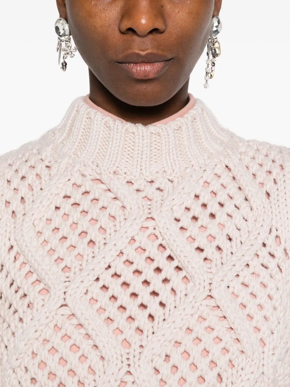 cable-knit sleeveless top