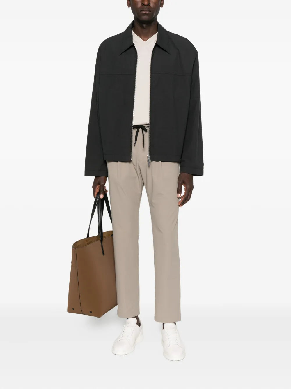 pleated drawstring trousers