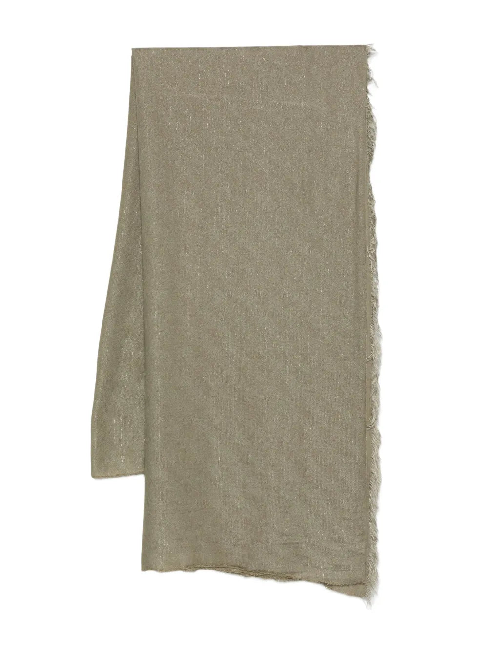 fringed metallic scarf