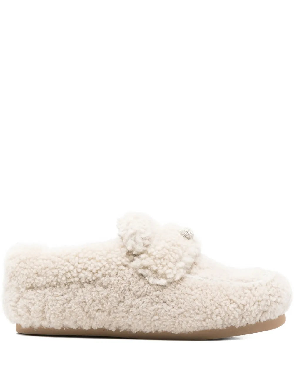 mocasines de piel de oveja con botones