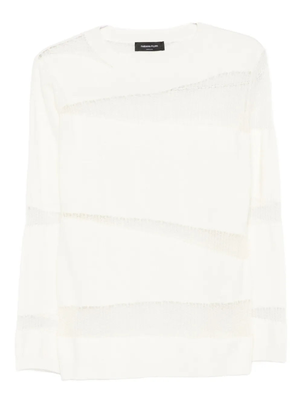 mesh-panel sweater