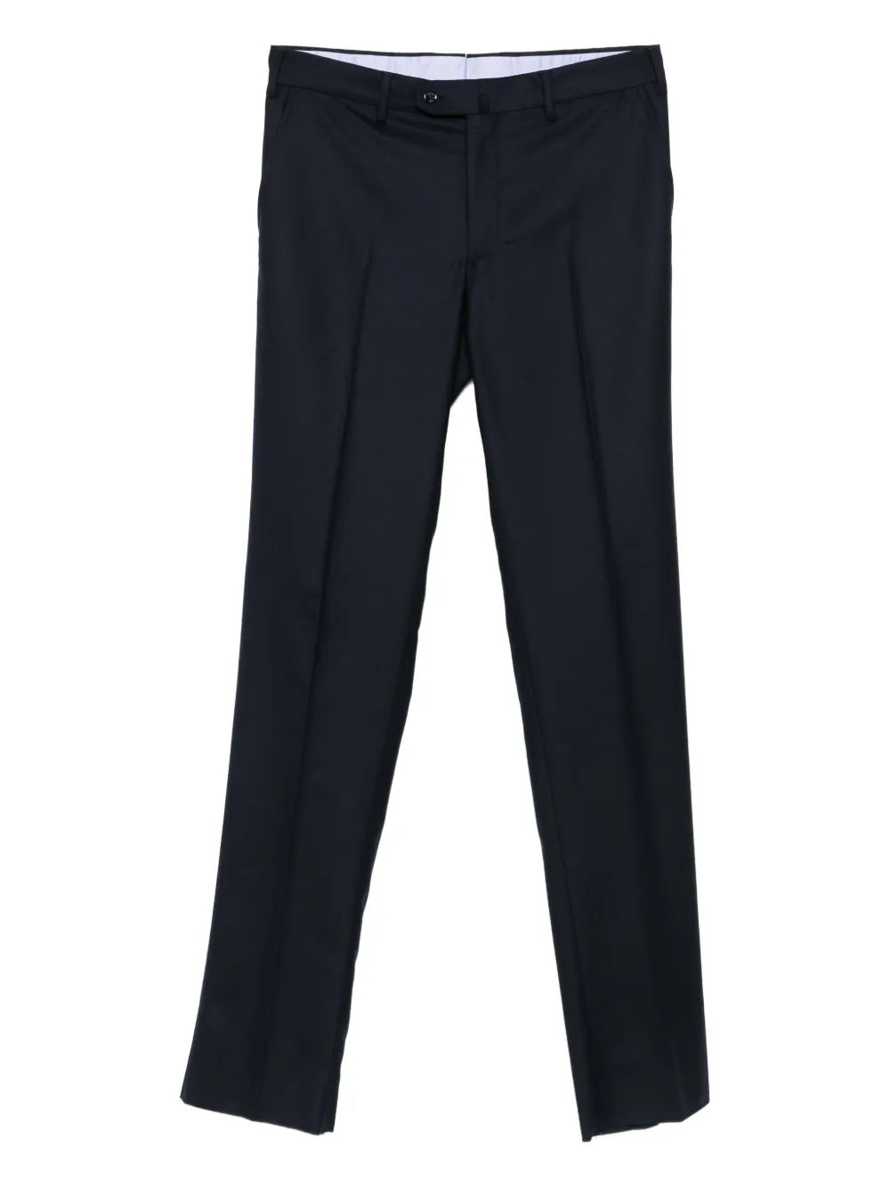 pressed-crease wool trousers