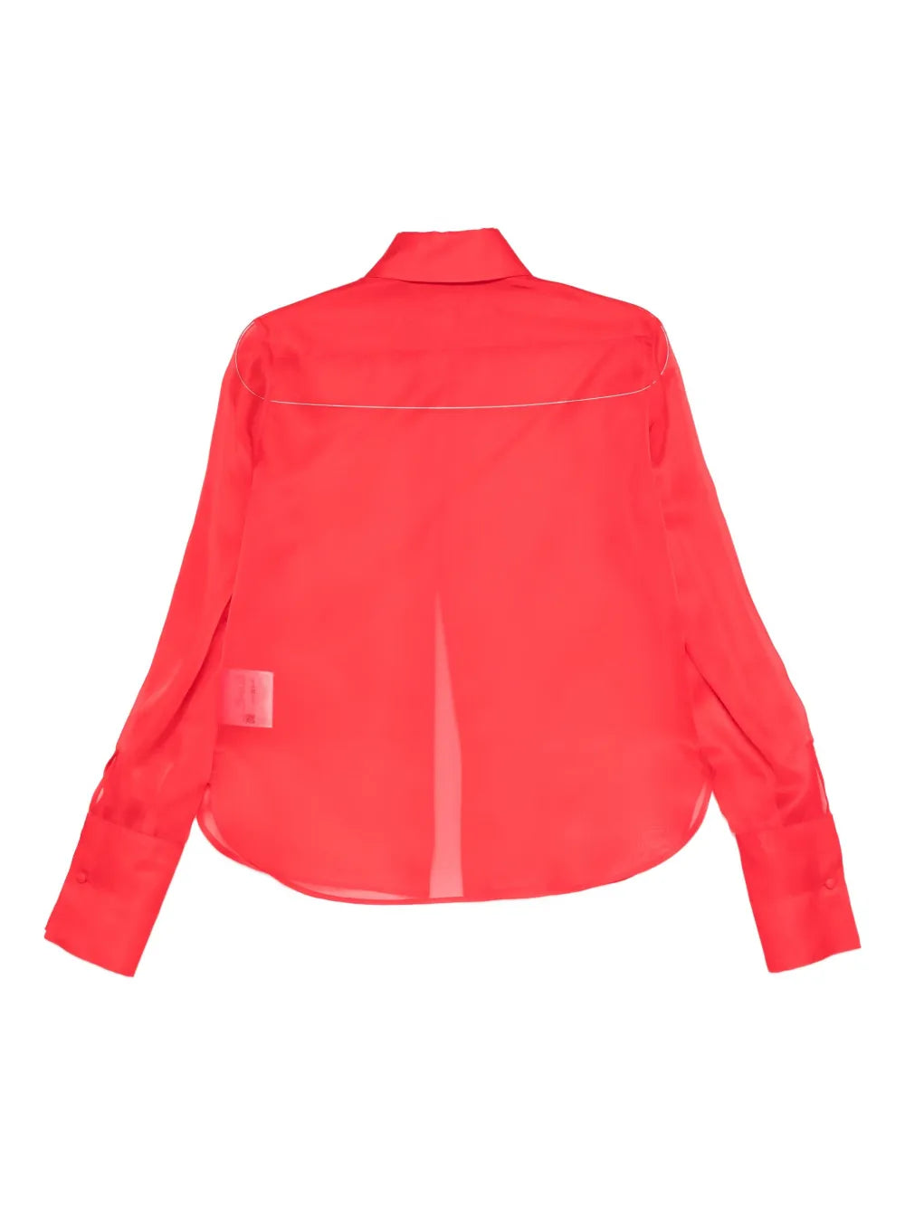 camisa con paneles transparentes