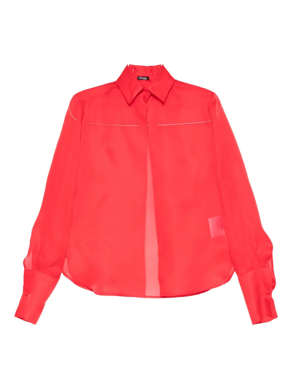 camisa con paneles transparentes