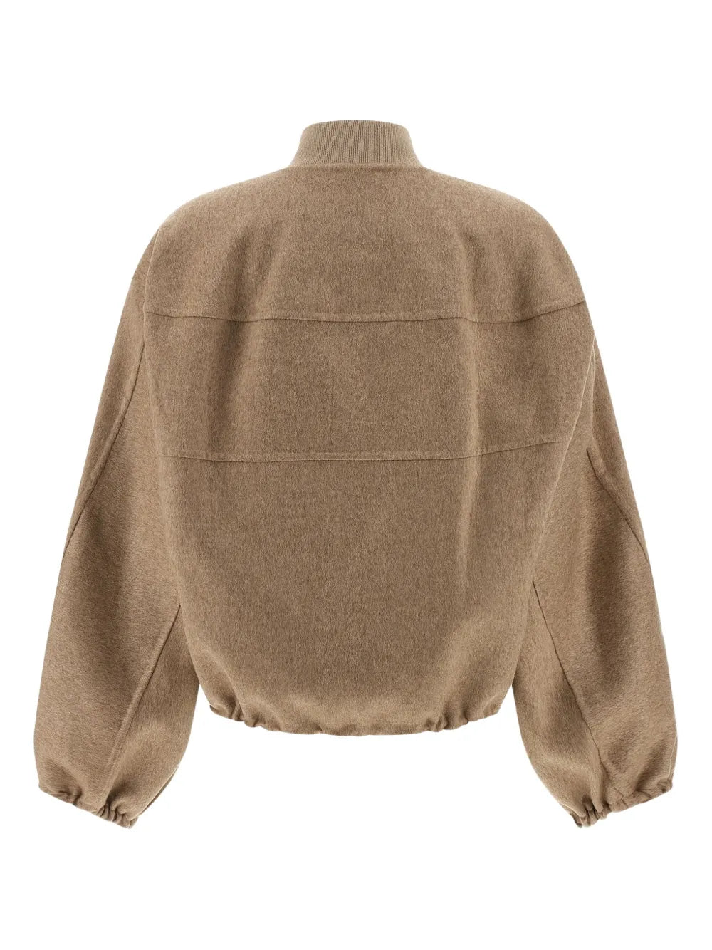 cashmere zip-front bomber jacket
