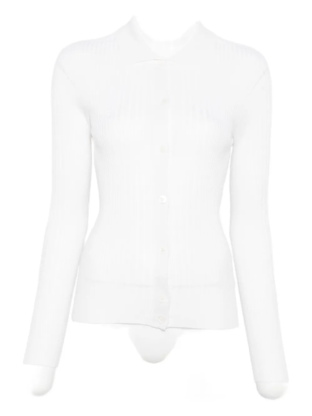 ribbed collared top