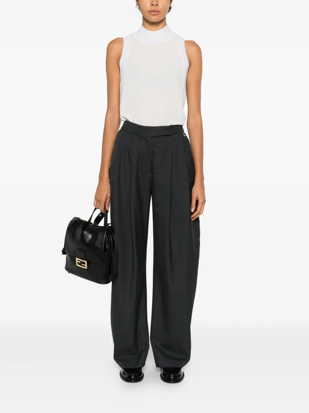 high-neck top