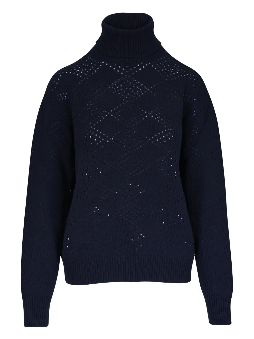 jersey de cuello alto calado