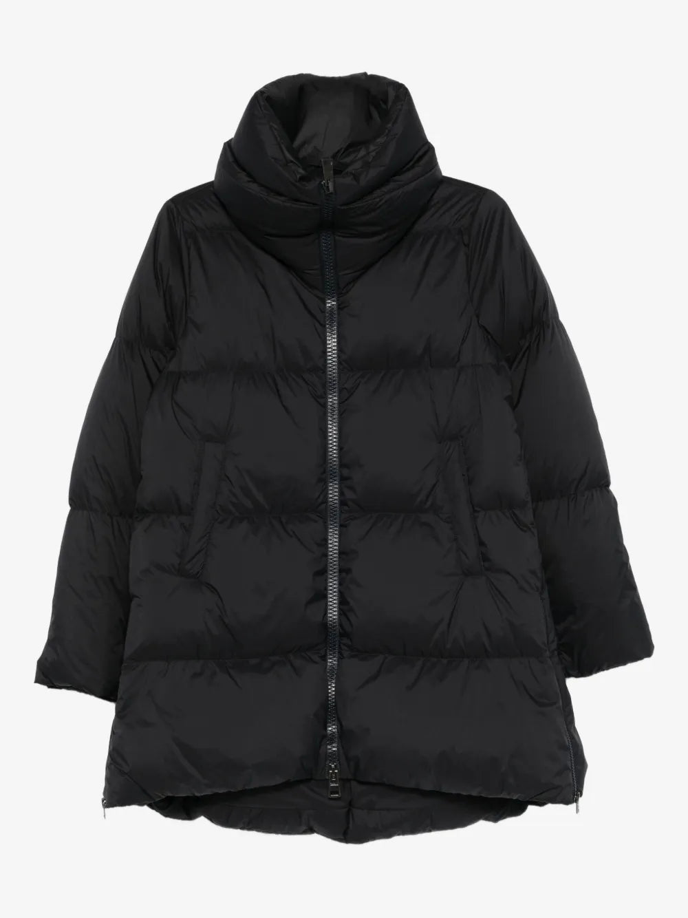 funnel-neck coat