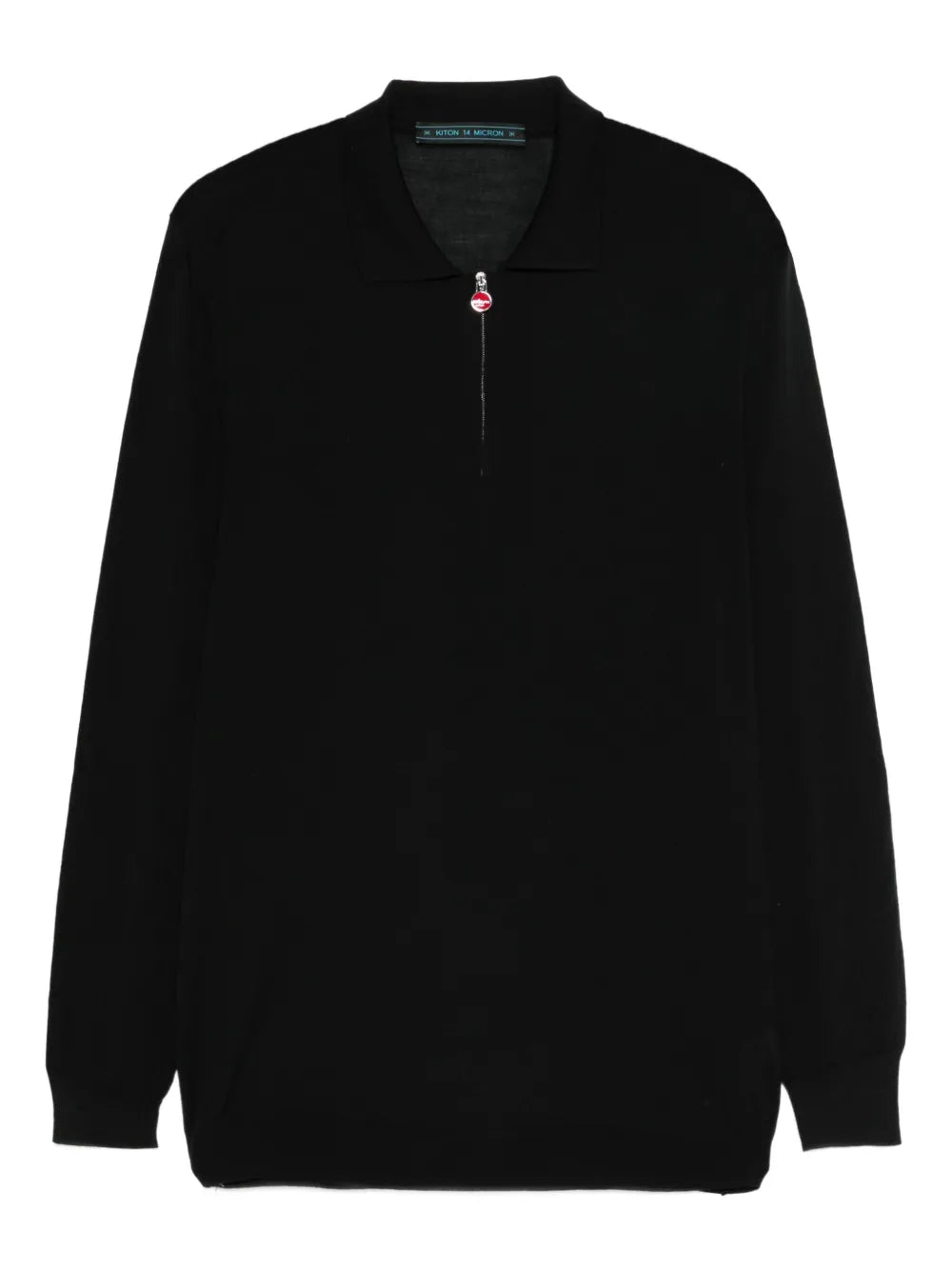 zip-fastening polo shirt