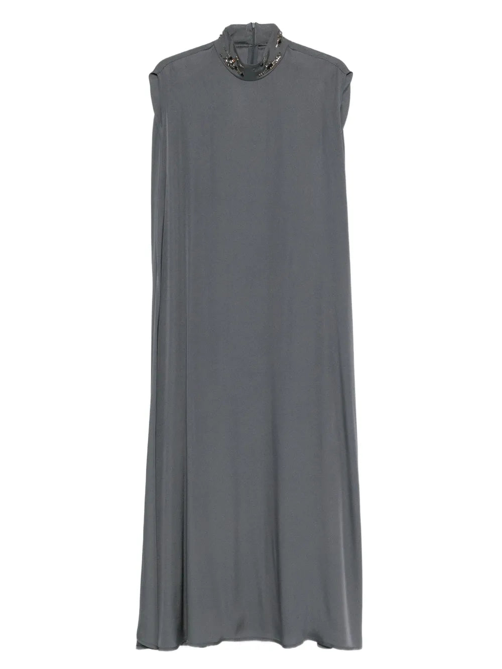 embellished high-neck dress