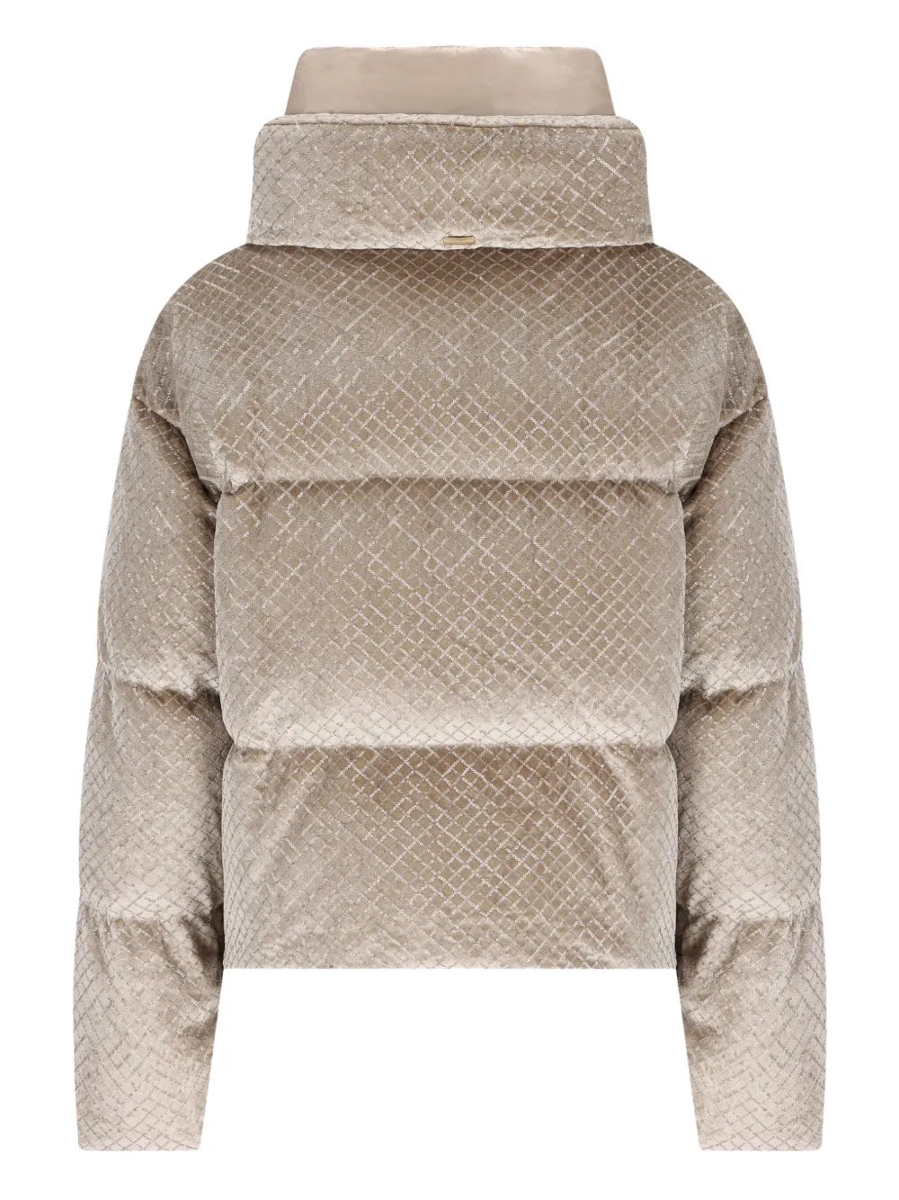 high-neck sequin jacket