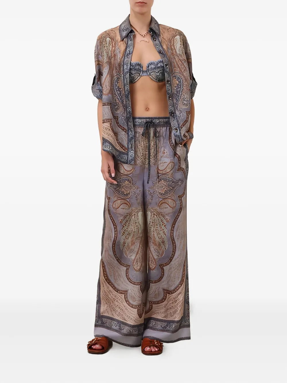 drawstring-waist pants