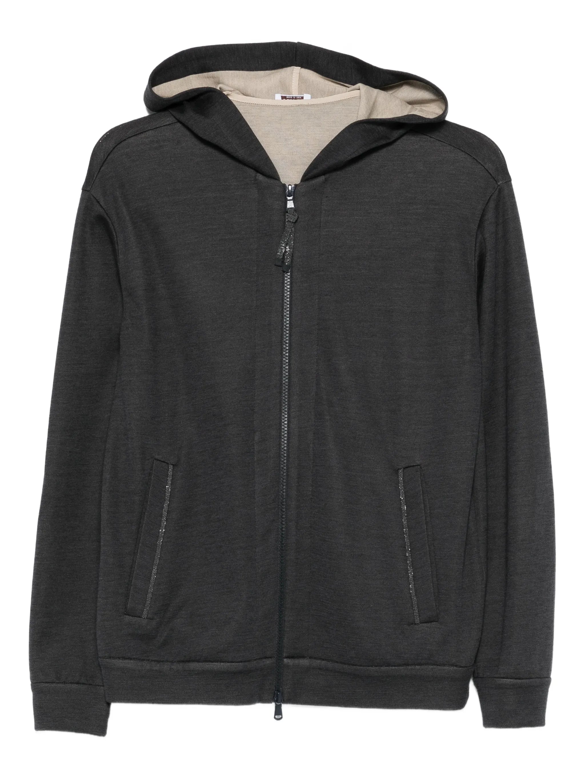 hooded zip sweater