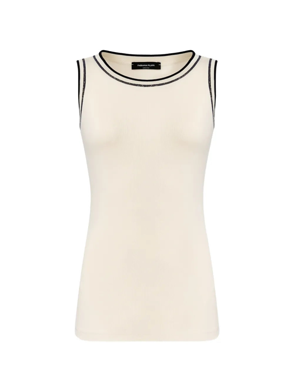 camiseta sin mangas con cuello redondo