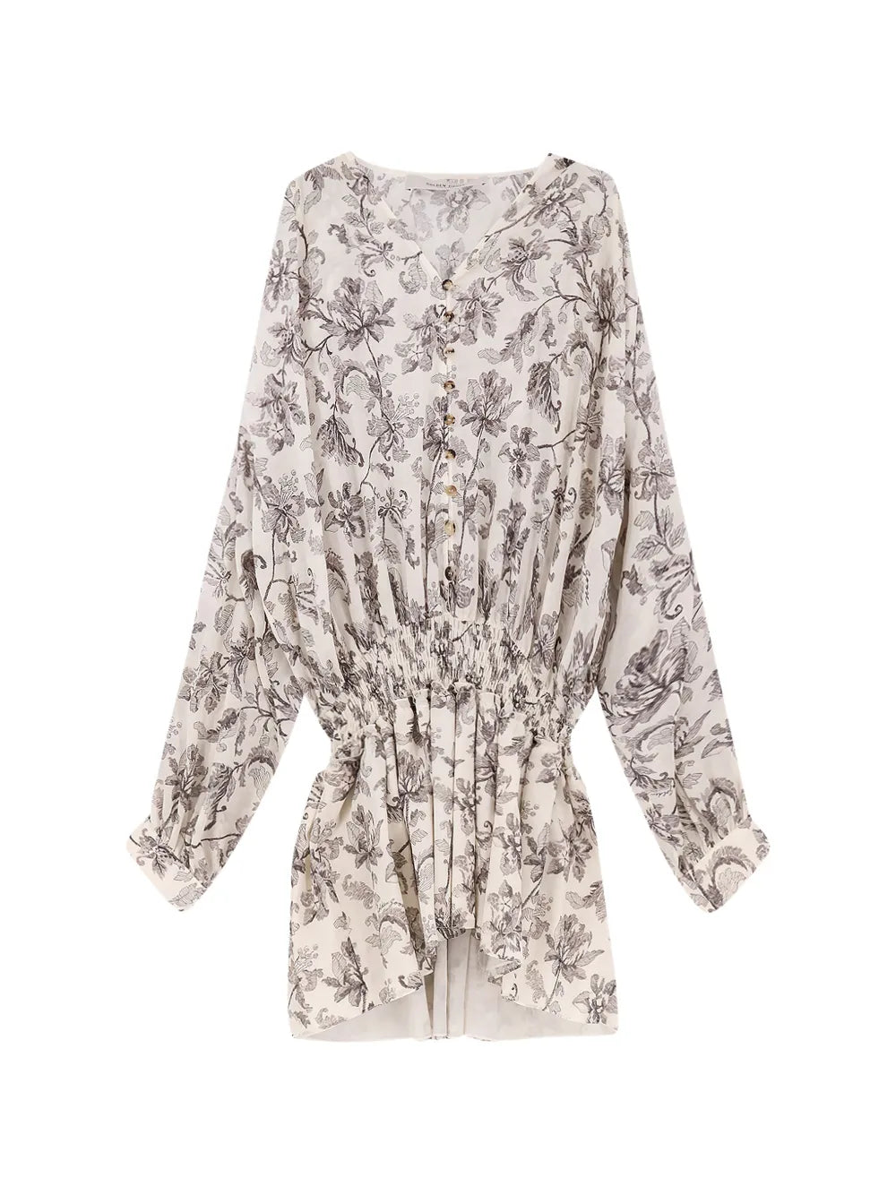 vestido abotonado con estampado floral