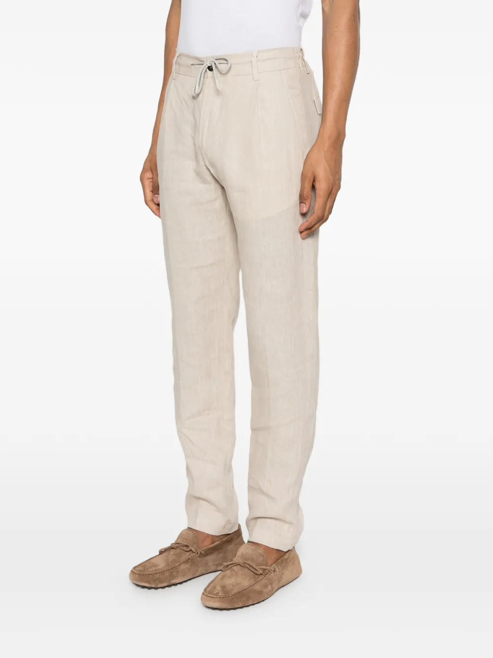 pantalones plisados con cordón