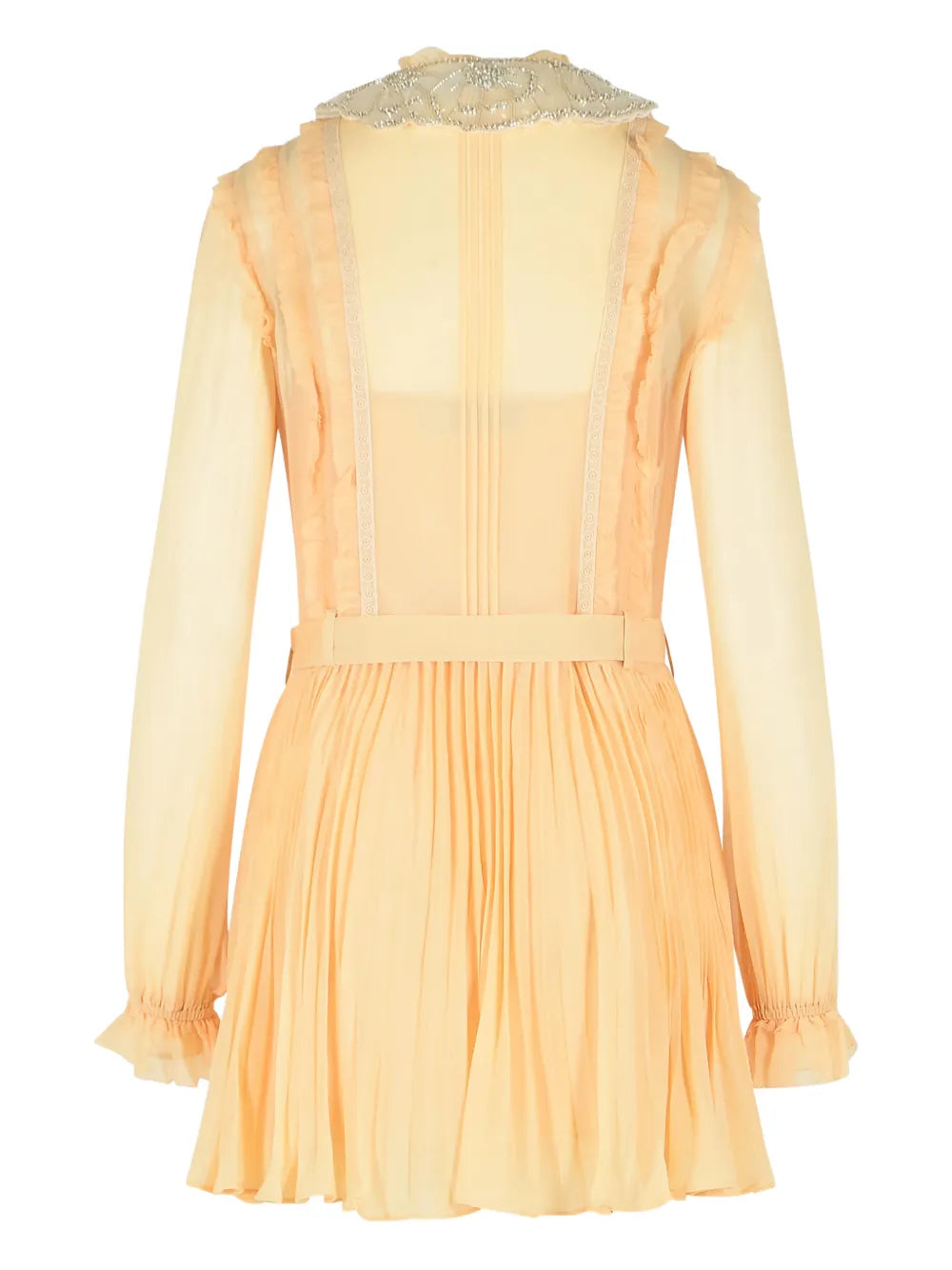 pleated mini dress