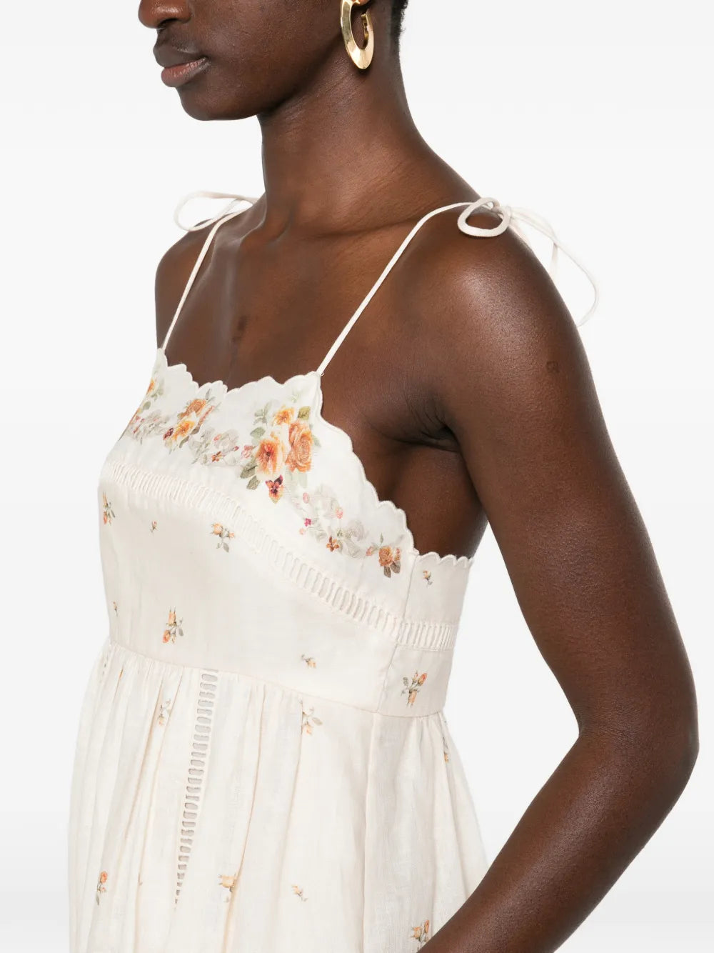 Patience cami floral embroidered midi dress