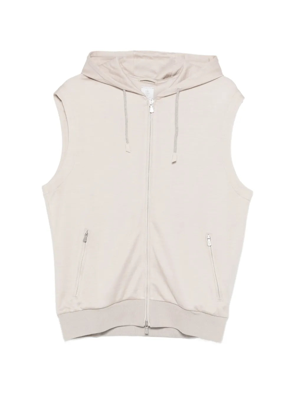 hooded zip-up vest