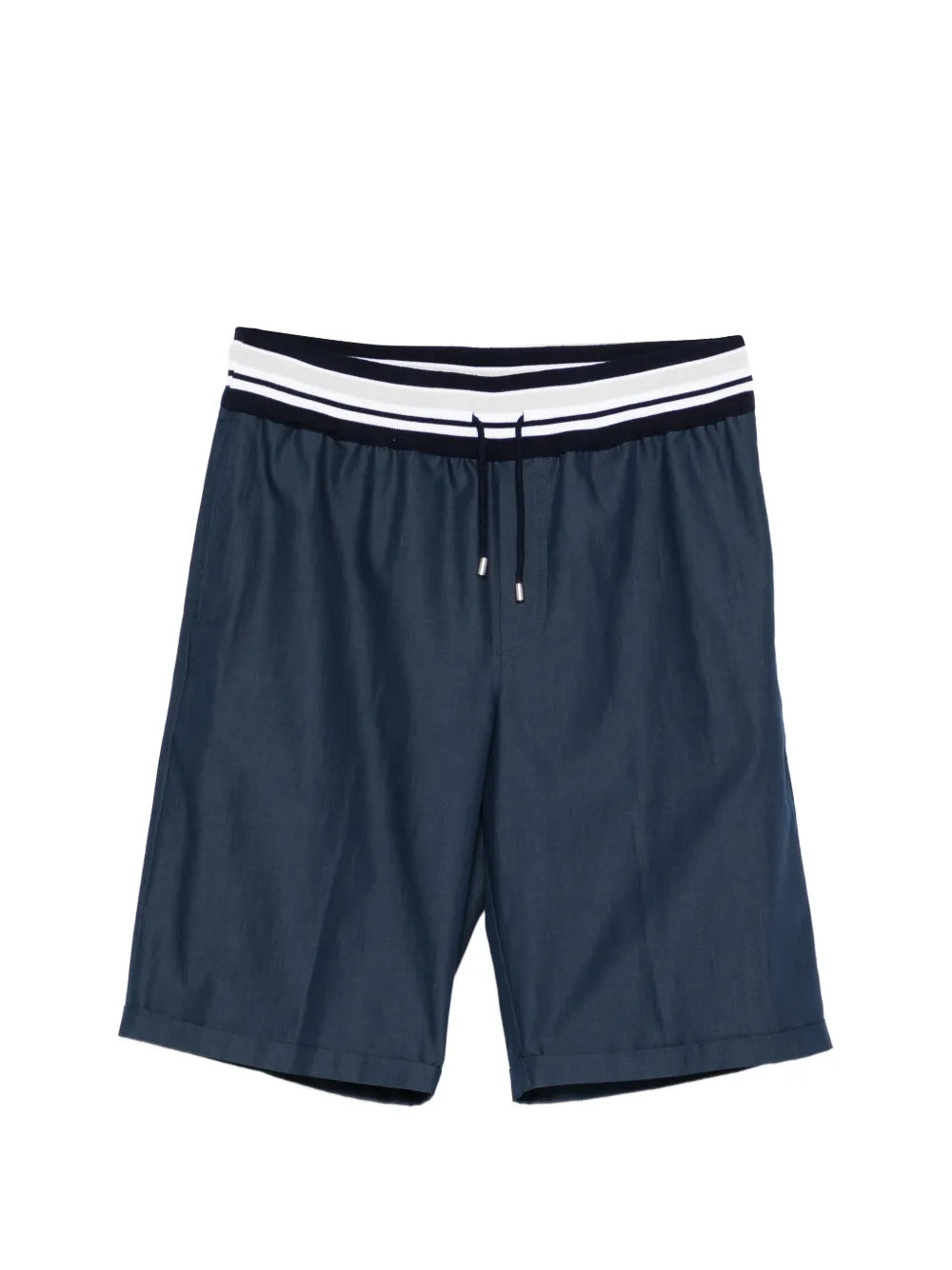 Pantalones cortos con cordón y detalles a rayas