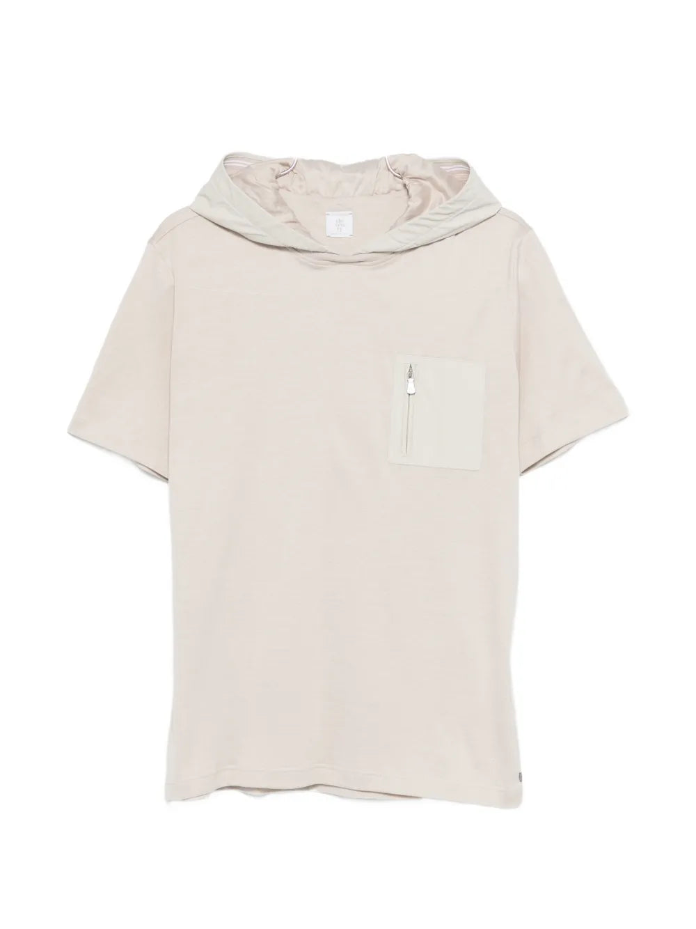 camiseta con capucha y bolsillo con cremallera