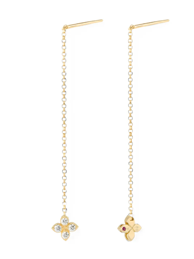 18kt yellow gold diamonds earrings