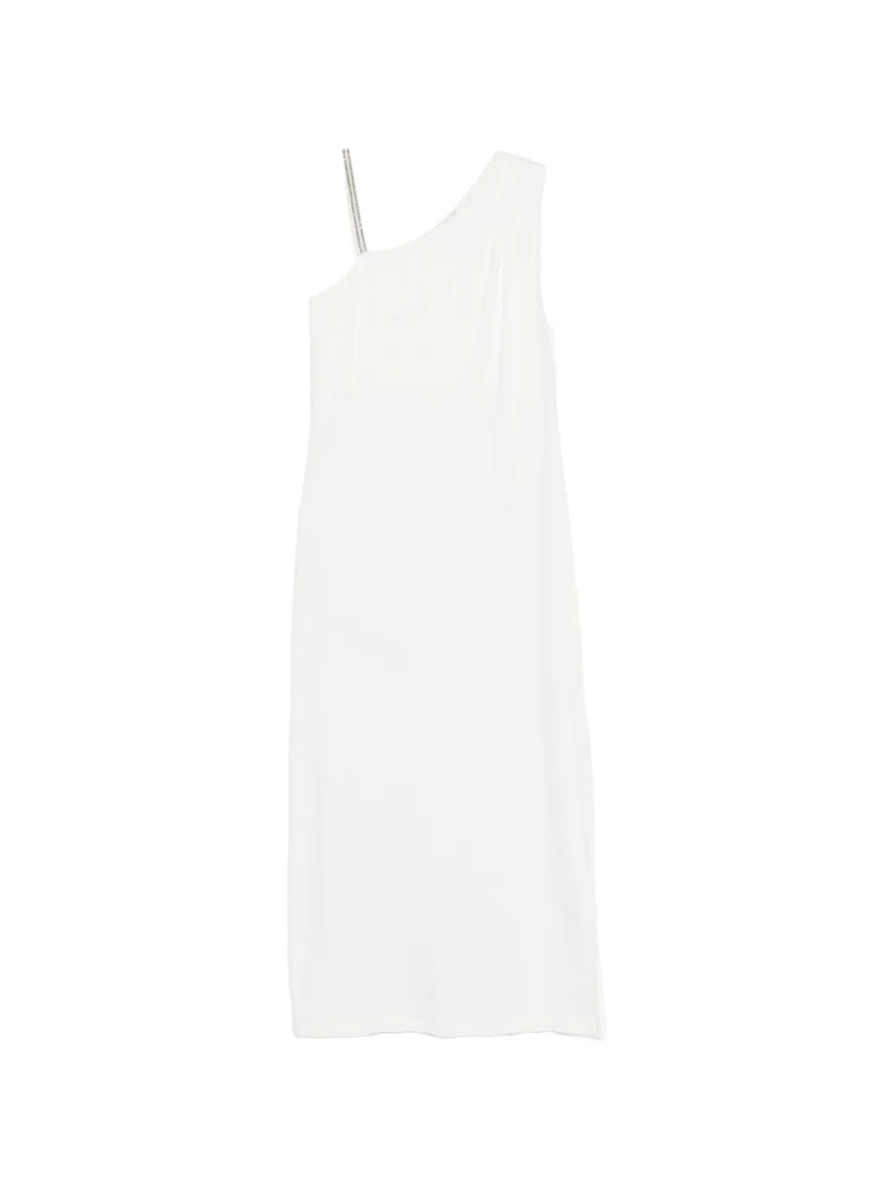 vestido midi asimétrico