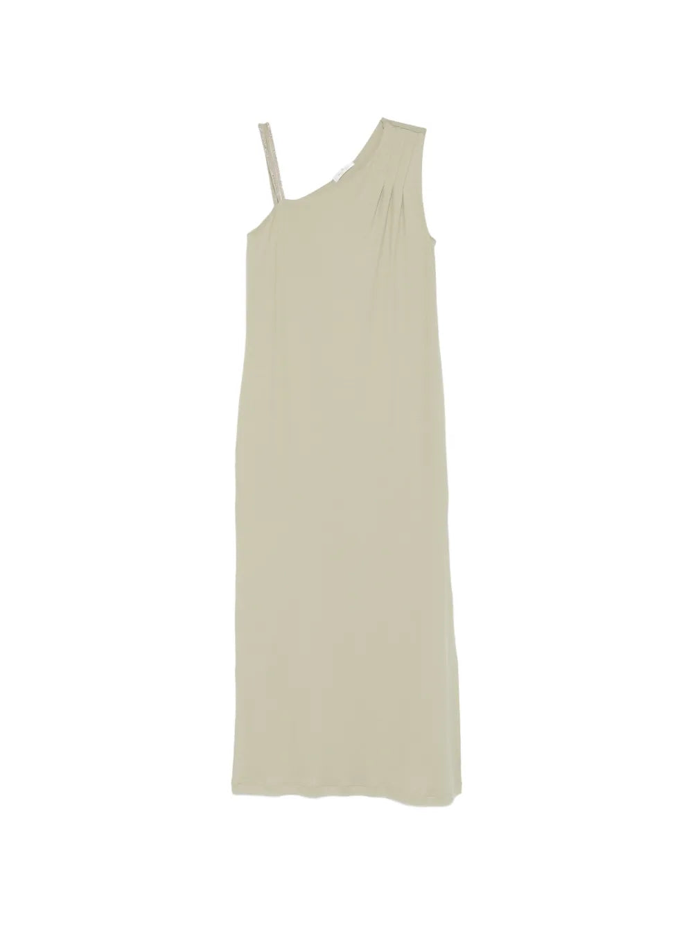 vestido midi asimétrico con adornos