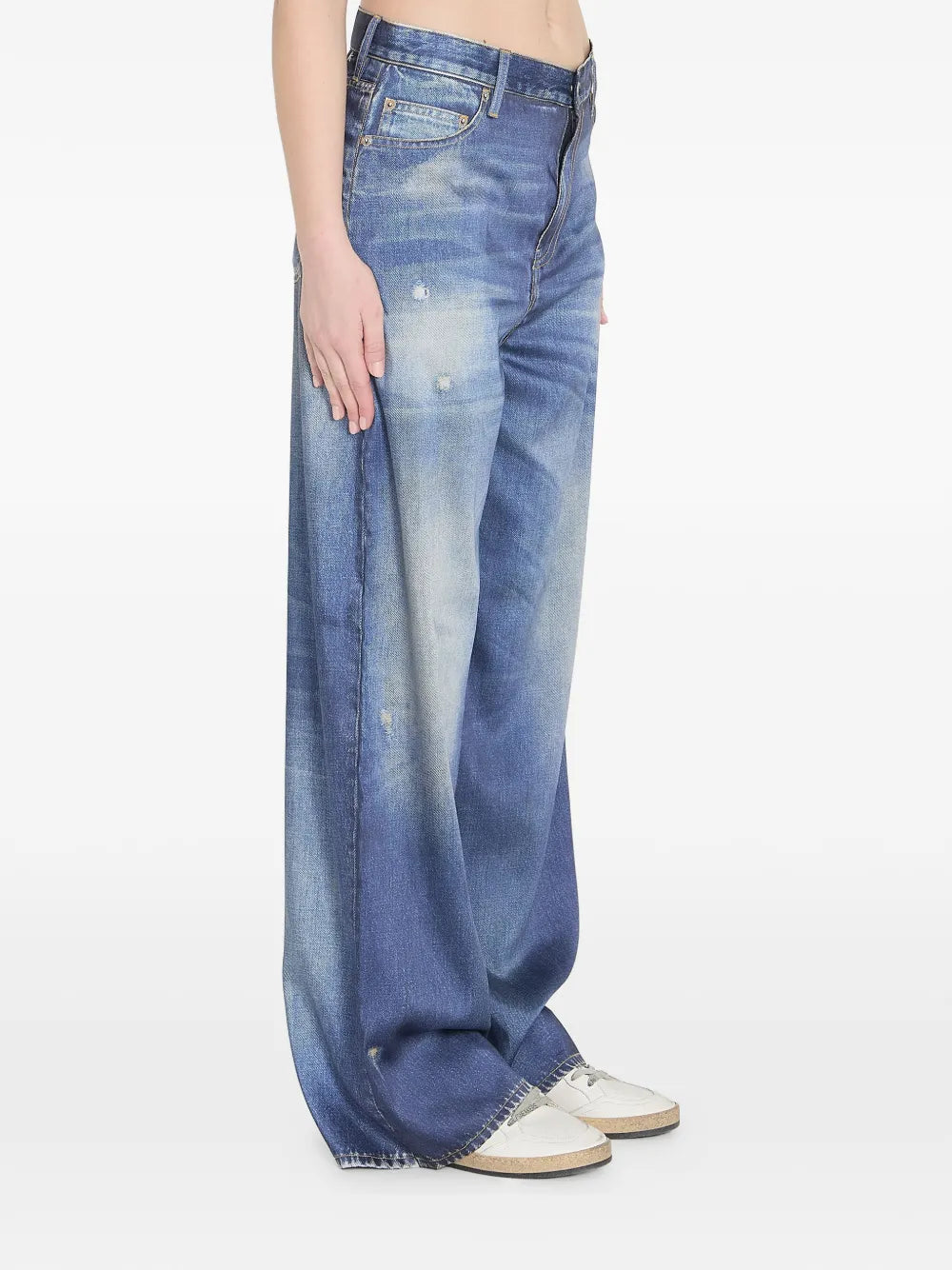 pantalones estampados de cinco bolsillos