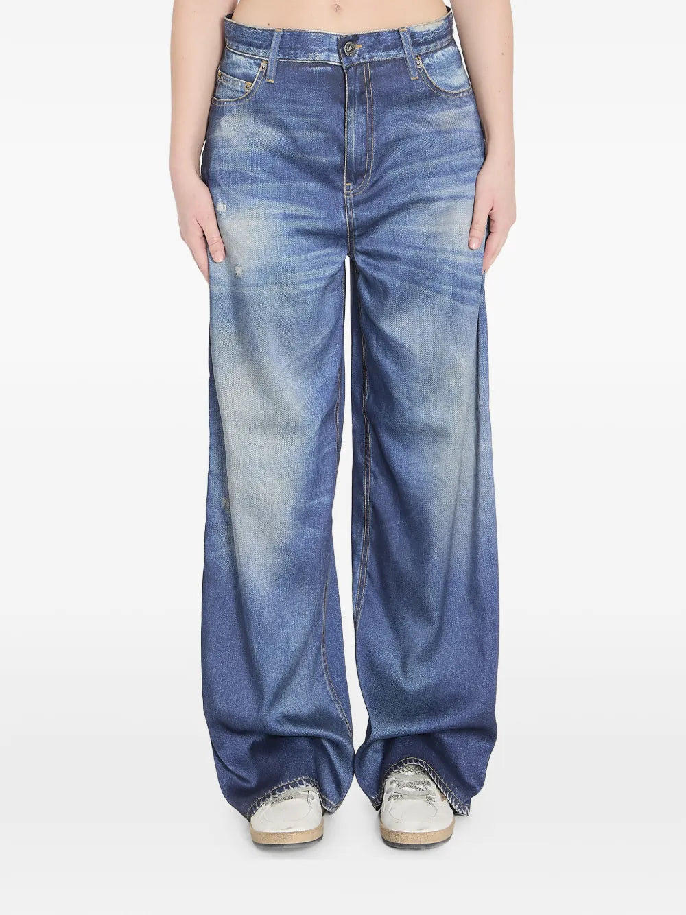 pantalones estampados de cinco bolsillos