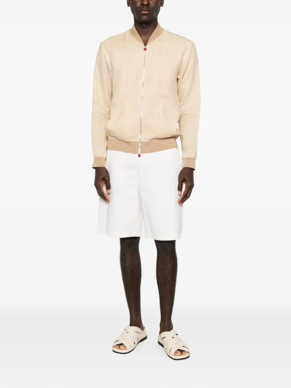 zipped bomber jacket