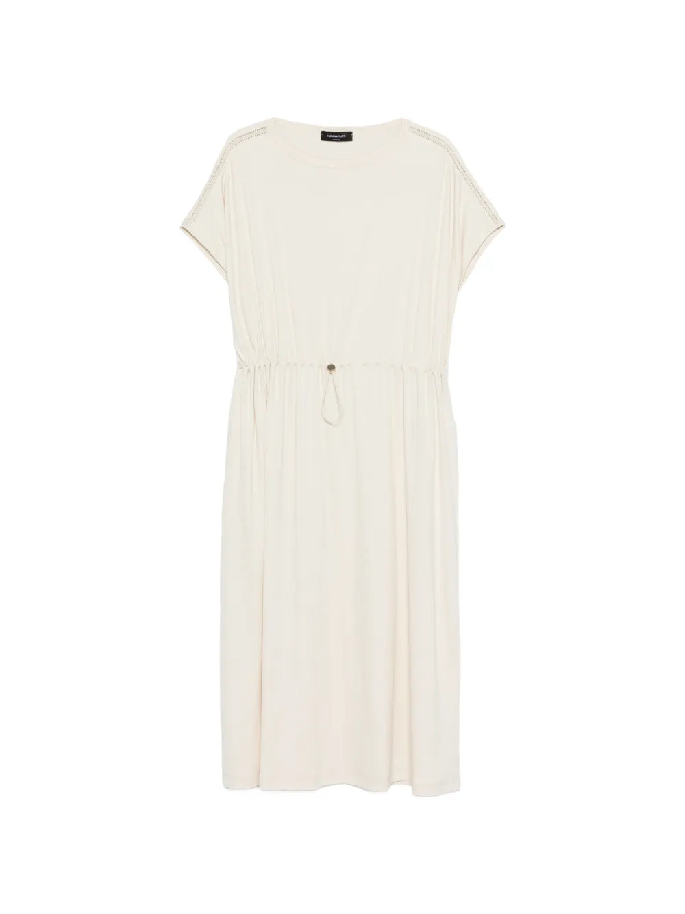 vestido midi con cintura fruncida