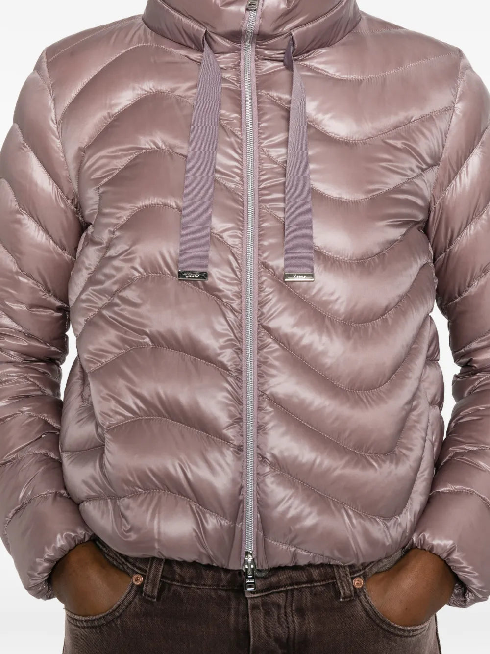 quilted zip-up jacket