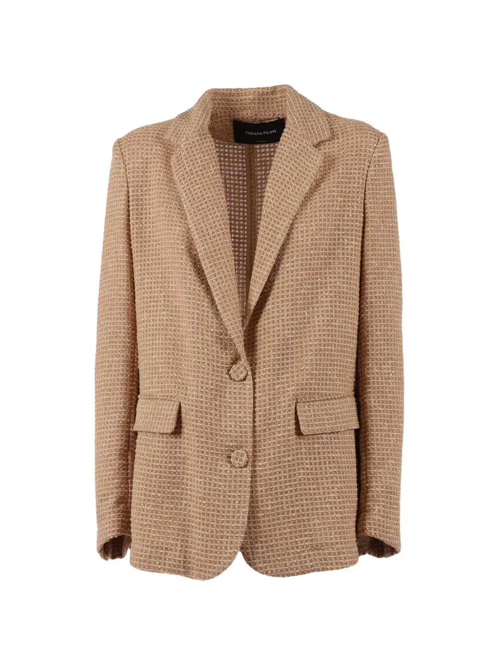 chaqueta de solapa con lentejuelas