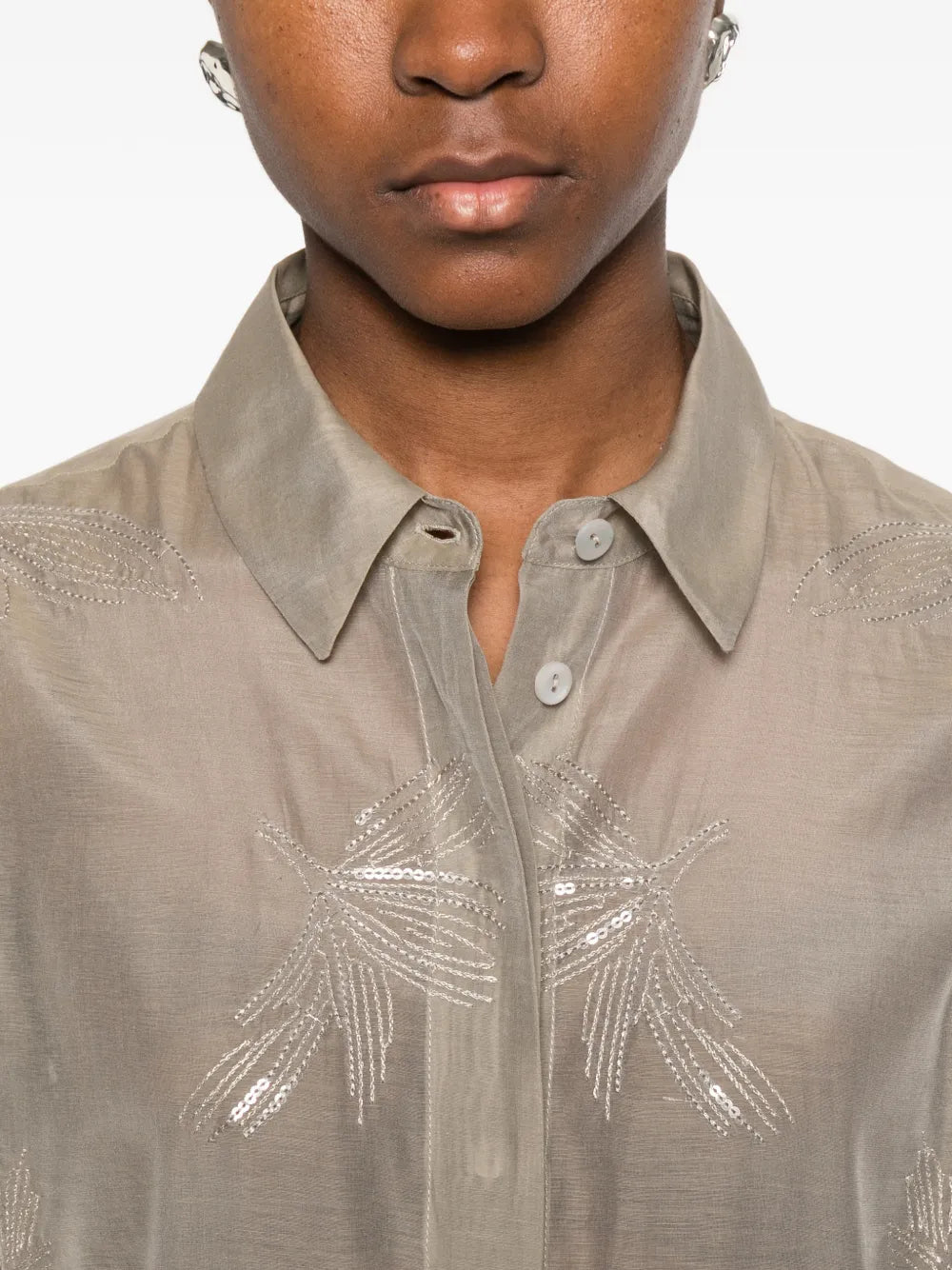 sequin-detail blouse