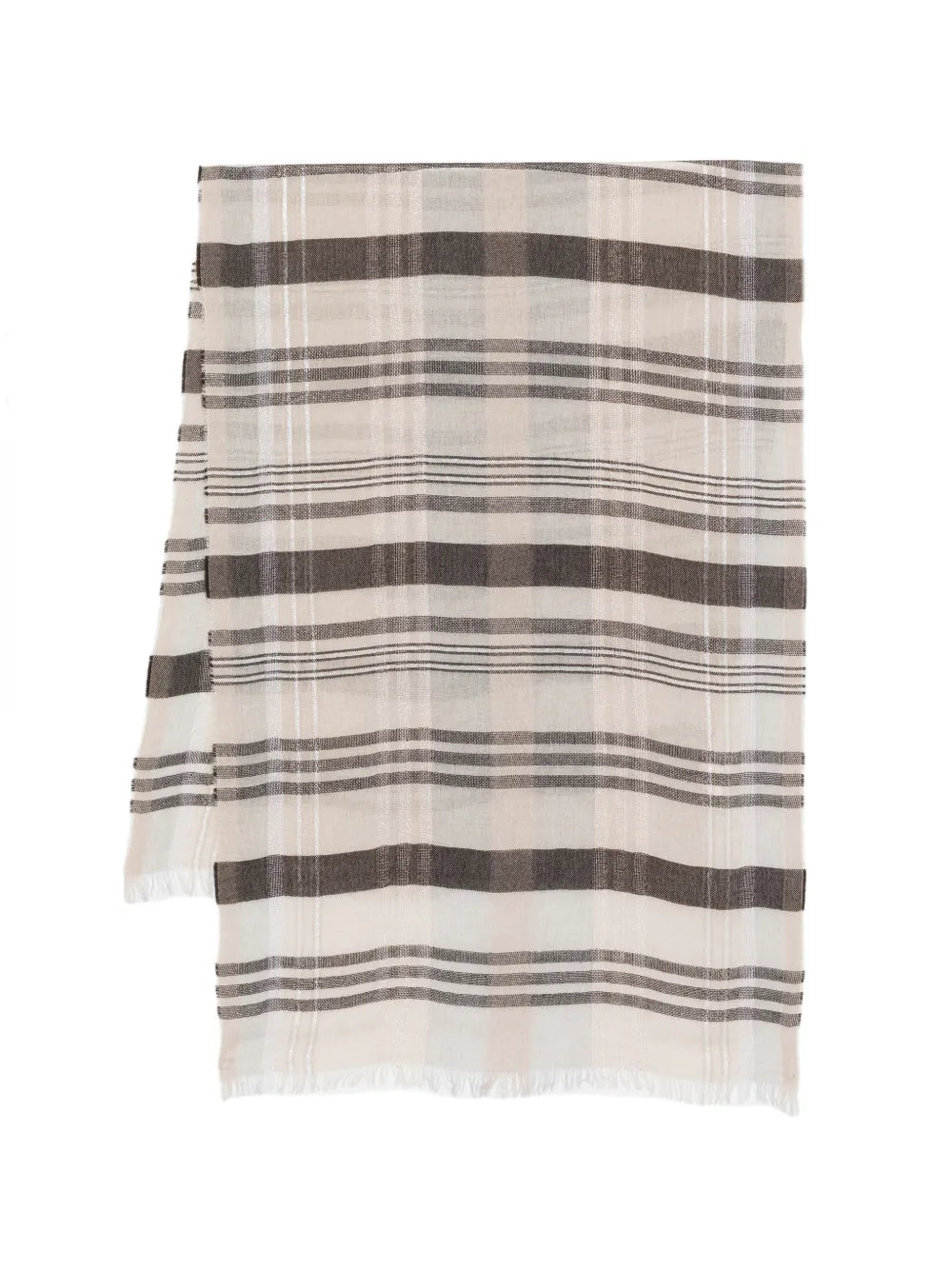 striped fringed scarf