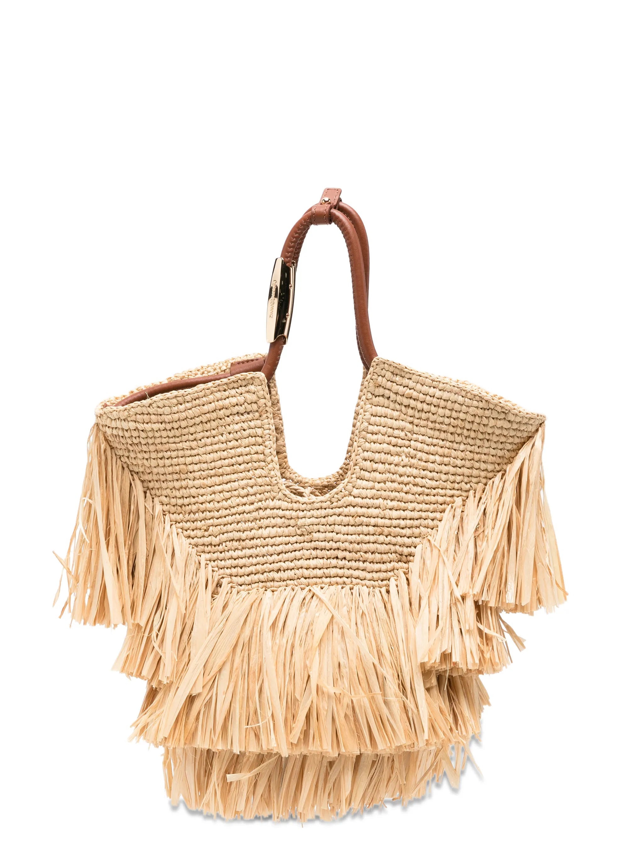 small Goldentime fringe tote bag