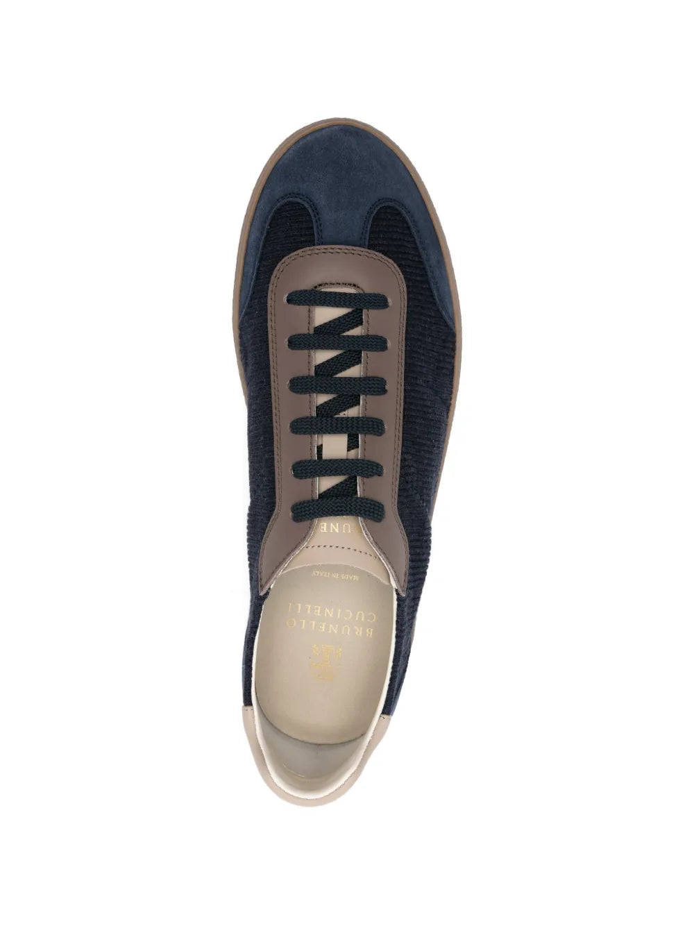 lace-up panelled sneakers
