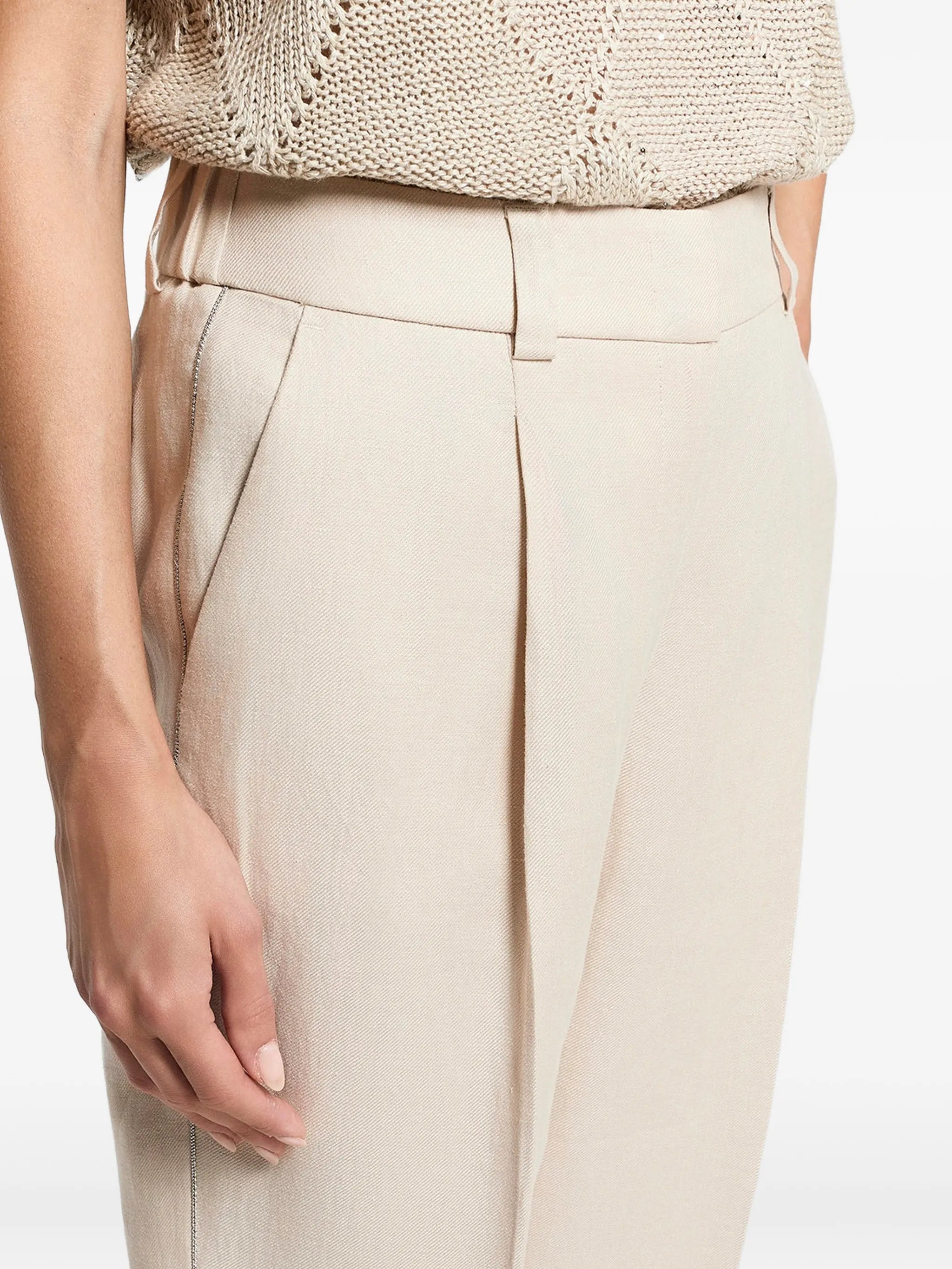 linen gabardine trousers