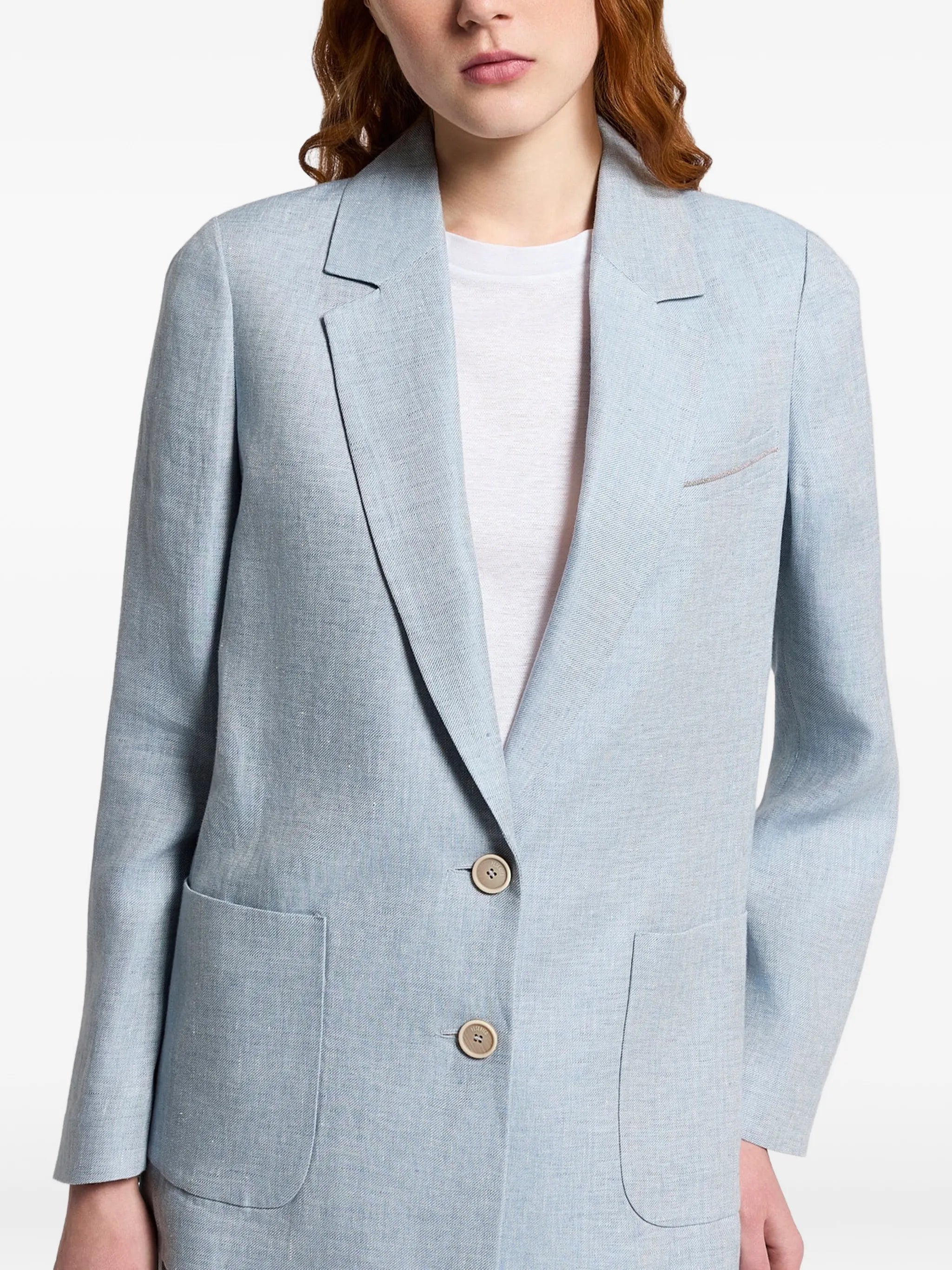 button patch-pocket blazer