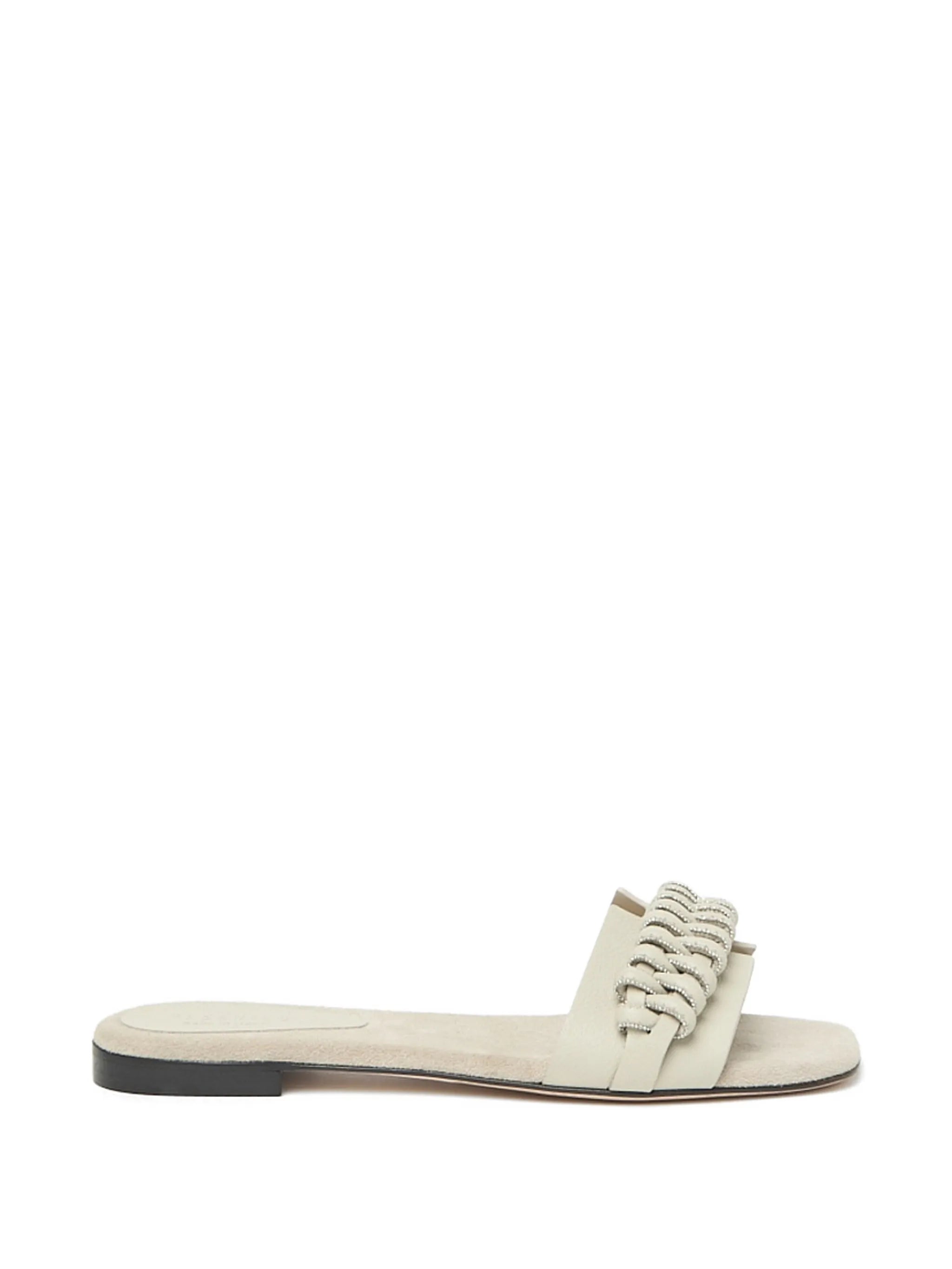 ruched-detail slides