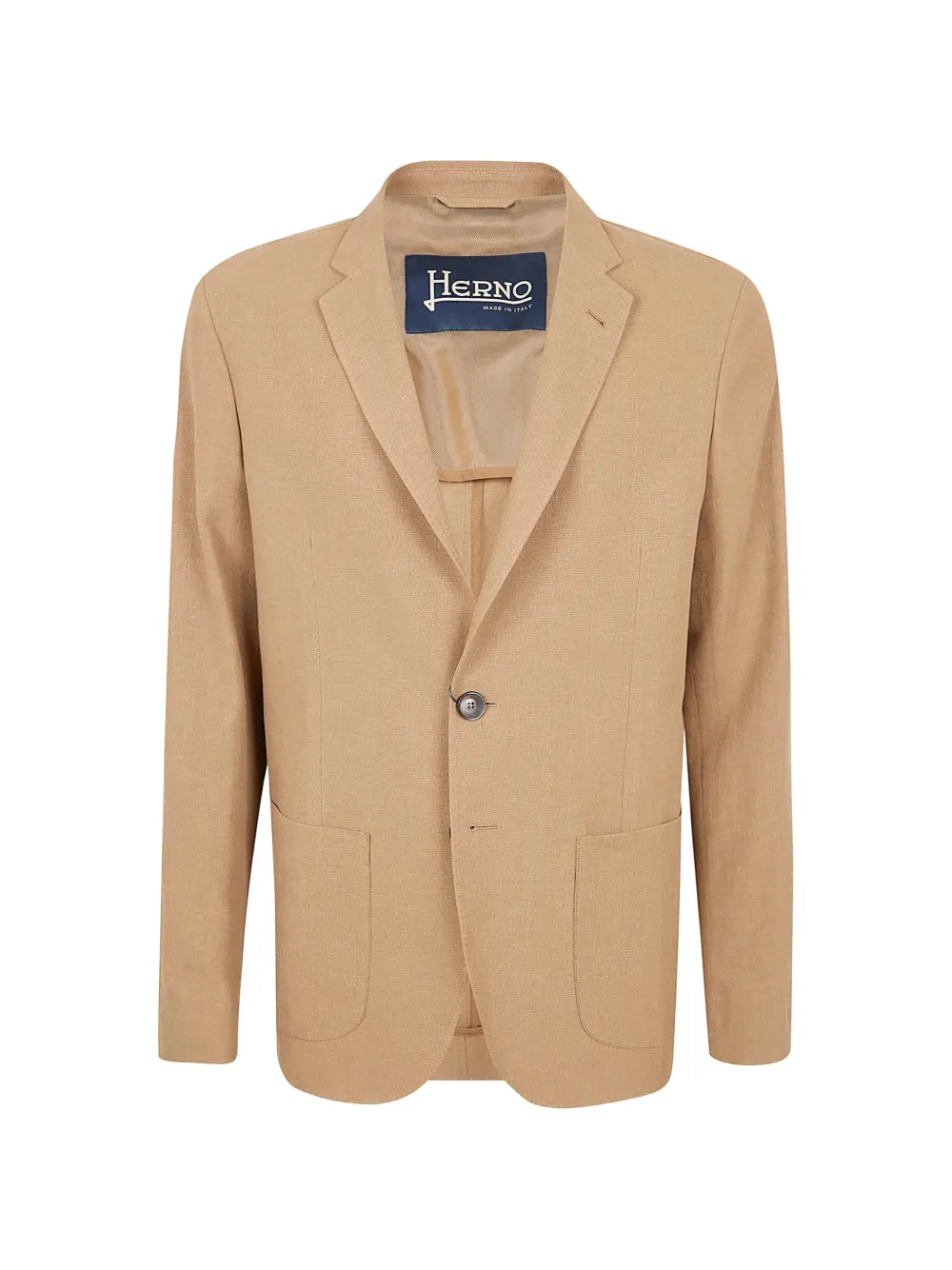 Chaqueta de lino con bolsillos