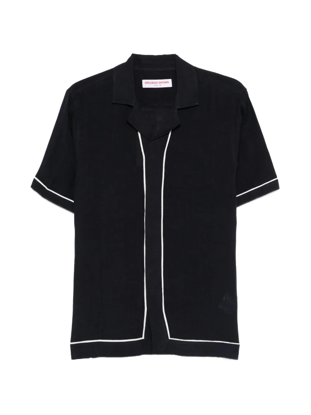 short-sleeve piped shirt