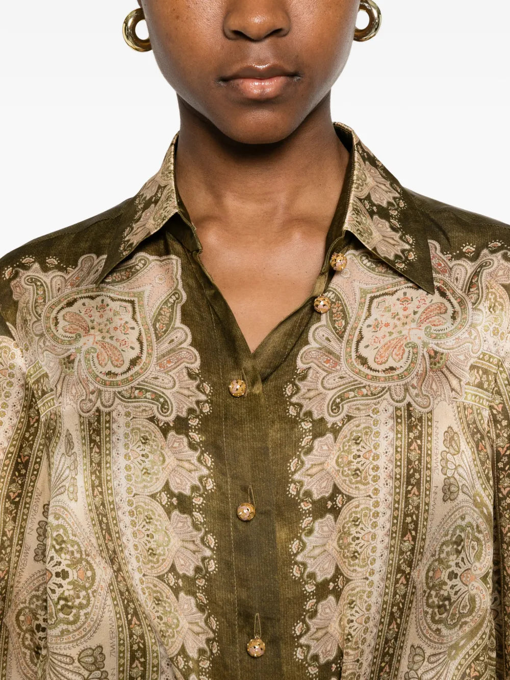 paisley buttoned shirt